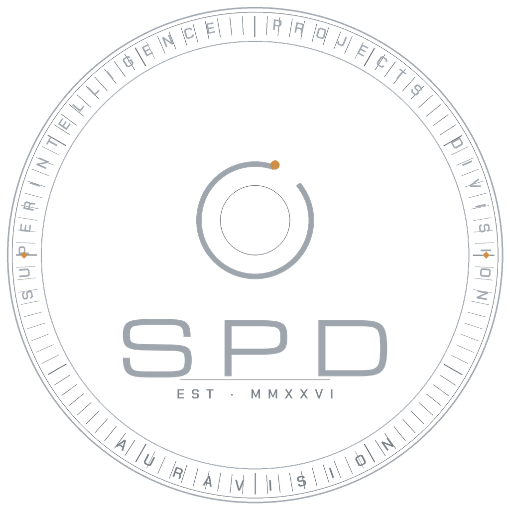SPD insignia: a steel seal with the continuum mark at its center